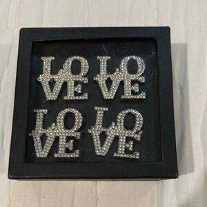 Crystal LOVE Napkin Holders